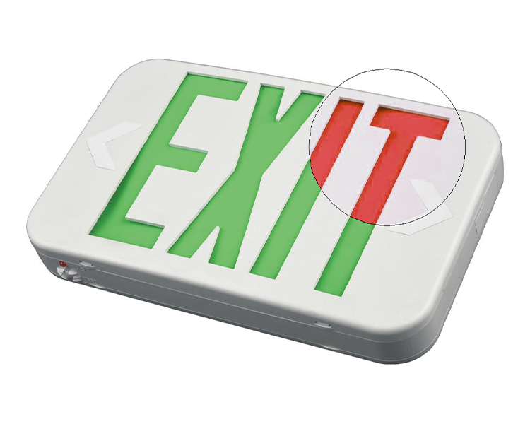 EZXTEU2BCWEM (EZCXTEU2BCWEM) -BI-VÄRIKILÖKOKO-KOKO LED-EXIT-merkki