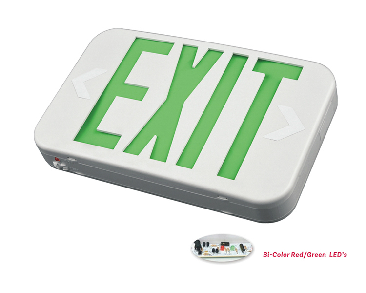 EZXTEU2BCWEM (EZCXTEU2BCWEM) -BI-VÄRIKILÖKOKO-KOKO LED-EXIT-merkki