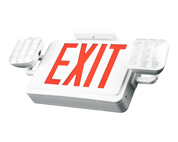JLEC2RW-EXIT-hätävalon yhdistelmä punaisella kirjaimella