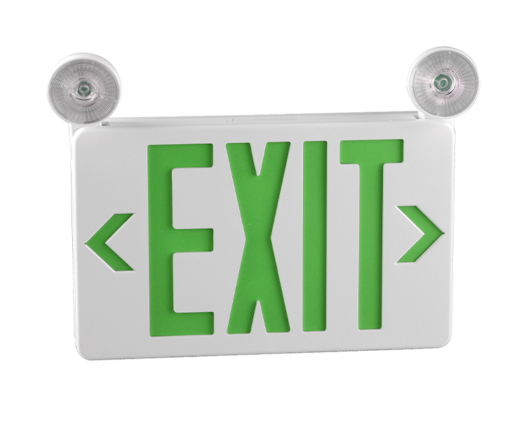 JLECB2GW-New Slim Green Green Exit Sign Combo