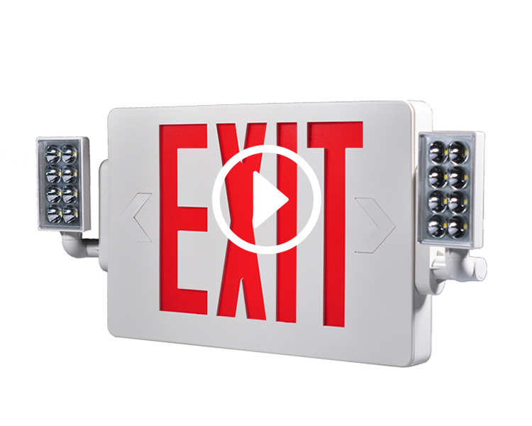 JLECD2RW-NIVERGING FIRE EXIT LIGHT PUNAISET KIRJAT