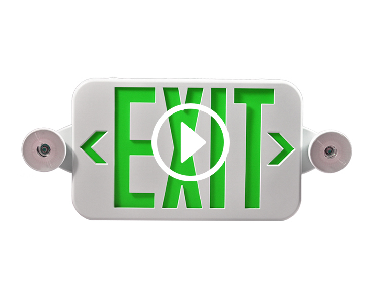 Jlece2GW-New Compact Green Exit Sign
